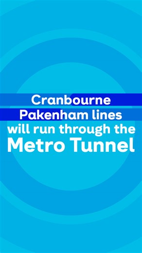 2.7K views · 25 reactions | From 2025, the Cranbourne and Pakenham lines will run through the Metro Tunnel! Trains will stop at the Metro Tunnel’s 5 new stations, going right through the city and onto the Sunbury Line. | Victoria's Big Build | Facebook