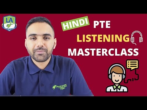 PTE Listening Masterclass in Hindi by Varun Dhawan | Language Academy - PTE | IELTS | NAATI