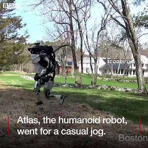 Atlas the humanoid robot goes for a casual jog... 🏃 😲 | BBC News