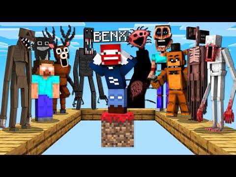 2 Spieler VS Alle Horror Mods auf einem einzigen Minecraft Block