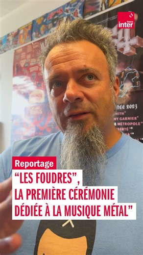 ⚡️ Le métal va aussi avoir sa cérémonie de récompenses, "Les Foudres". Présentée par Thomas VDB, elle se tiendra le 9 octobre au Bataclan, à Paris. Pour Luc Frelon, programmateur à FIP et à la webradio FIP Metal (partenaire de l'événement), "le métal est une scène riche qui mérite d'être mise en avant médiatiquement". 📲 : Manon Mella, journaliste au service Culture & Écrans de France Inter. ➡️ https://l.franceinter.fr/rfW | France Inter