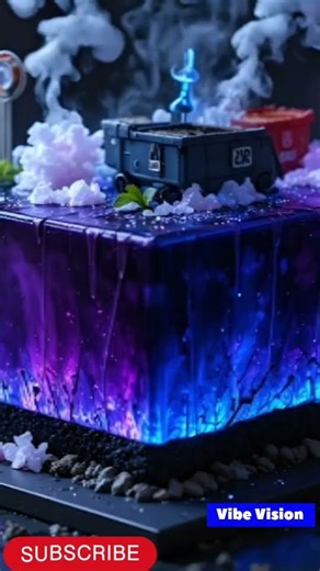 This Cake Looks Like It’s From The Future! 💜💙🔥”This Glowing Cake Just Broke the Internet! ⚡🎂” #cake