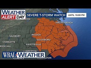 North Carolina Forecast: Raleigh and Fayetteville under Level 2 risk, thunderstorm watch in effect