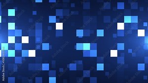Digital cyberspace 4K with digital data network connections. Abstract technology data stream, blue digital glowing grid, connection concept, big data, futuristic background, seamless loop