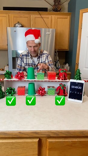 Christmas Timed Matching Game! 🎁 Dad, kids, friends, and family play timed cup matching game using random christmas objects. Fastest time wins $100. (for entertainment purposes only) | Little Bros