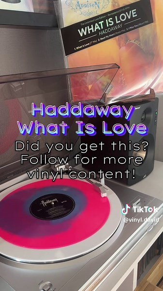 Vinyl record unboxing of Haddaway What Is Love! Pressed on a blue & pink 10 inch vinyl record! I love this song so much it’s a classic 90s dance song that I’ve wanted on vinyl for ages and now it’s got a repress I thought why not! Let me know did you get this and follow for more! #haddaway #whatislove #90s #90smusic #dancemusic #vinyl #vinylcheck #vinylwrap #vinylrecord #vinyltiktok #vinyltok #vinylcollection #vinylink #vinylclub #vinyltiktok #vinyltiktokcommunity #vinylcommunity #vinylcollector