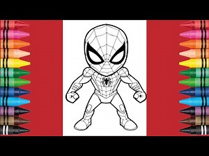 How to Colour Spiderman | Superhero Coloring with Markers | Happy Coloring World