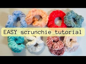 EASY Crochet Scrunchie in under 5 MINUTES! ~ Beginner Friendly Tutorial