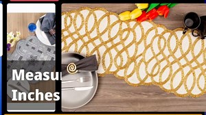 INVALID ASIN Handmade Fancy Scrolled Embroidery Beaded Table Runner for Tabletop and Kitchen Grey/Silver - Home Decor Mat for Wedding Party Baby Shower Holiday Family Gathering