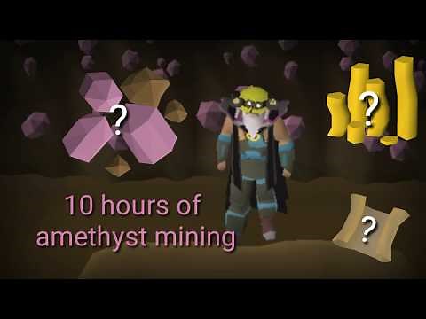 (Osrs Mobile) 10 Hours Amethyst Mining - 92 Mining