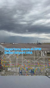 1.2M views · 1K reactions | Current situation at DFW Airport. Only one. Runway in use. We are currently number 52nd in departure queue at DFW Dallas Airport. #dfw #dallas #dfwairport #planes #queue #departure #rush #government #shutdown #usa #nyc #texas #california #trump #fyp #reels #aviation #avgeek #planespotting #planespotter #viral #video #americanair #flightradar24 #app #live | Water.Sounds.Aviation | Facebook