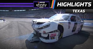 Brennan Poole makes heavy contact with pit road wall