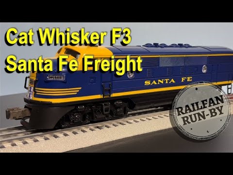 Santa Fe F3 Cat Whisker Freight in O Scale: Railfan Run-By