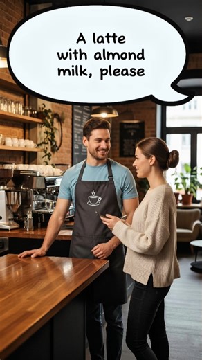 Ordering Coffee at a Cafe in English #englishconversation #englishdialogue #shorts