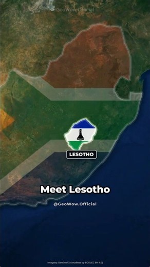 This Entire Country Is Inside Another Country 🇱🇸 #facts #geowow #geography #lesotho