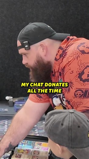 Chat donations are for this exact situation, to help kids get cards who don’t have cards get something cool! . . . . Edited by @Brian . . . #pokemonvendorpov #wholesome #contentcreator #hobby #pokemon