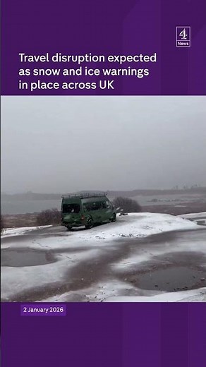 Travel disruption expected as snow and ice warnings in place across UK