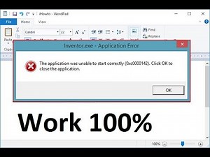 FIX: The application was unable to start correctly (0xc0000142). Click OK to close the application
