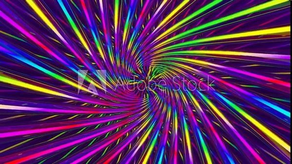 Rotating Vortex 3D Animation relaxing 3d animation with Colored Lines