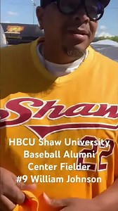 HBCU Shaw University baseball alumni tribute to William Johnson
