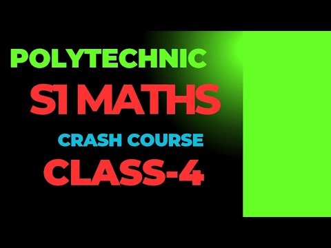 S1-Maths Polytechnic 2021 Revision ( Class -4)
