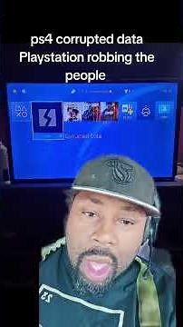 PS4 CORRUPT DATA SCAM