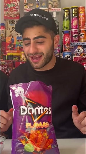 Trying the weirdest Doritos flavors #yeswearetwins #tryingweirdthings #doritos ￼
