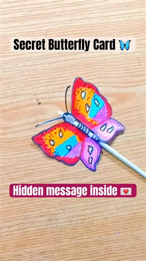 DIY Butterfly Card With Hidden Note🦋 #diycrafts #handmade #papercraft #cardmaking #artandcraft