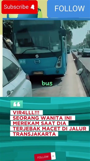 merekam dirinya terjebak di jalur busway #beritaterkini #fypシ゚viral