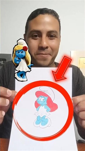 Painting Smurfette with red LED lights