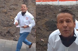 'Vas y chin...', dice Alfredo Adame a mujer que se lo pidió en la calle