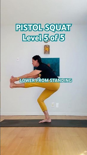 ADVANCED #Yoga Pistol Squat 💥 Level 5️⃣ of 5️⃣ Pistol Squat Tutorial