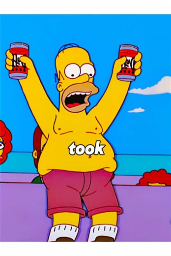 Homer's Stomach Drawing Fun in The Simpsons