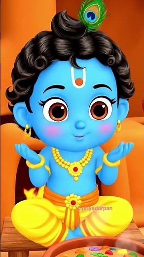 🦚🪈 krishna ka kehna nahi mante #cartoon #krishna