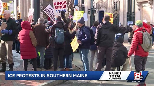 Protests across southern Maine in the wake of Minneapolis ICE shooting