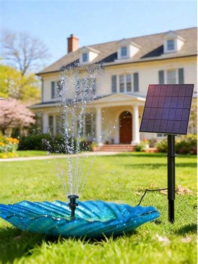3.5W Solar Fountain Pump, Upgrade DIY Solar Panel Fountain With 4.9FT Water Pipe Pump With 16 Nozzles Sprays,Garden Stuff,Fuente De Agua Para Jardín,Outdoor Water Fountain,Solar Water Fountain Outdoor,Gardening Supplies | SHEIN