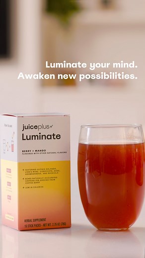 Juice Plus on Instagram: "🚨 Juice Plus+ Luminate is here, and it's nearly time for you to get your hands on it! 🚨 Boost your mental energy, clarity, and focus with a powerful blend of naturally sourced caffeine, nootropics, and adaptogens. Unlock your mind’s potential to accomplish more every day and enjoy life to the fullest. Want to be the first to try it? Stay tuned to find out when our NEWEST product innovation will be available for you to enjoy! #drinkluminate #juiceplusluminate"