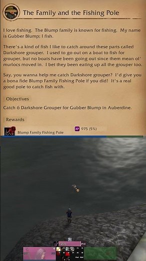 Classic World of Warcraft Alliance Quest #178 The Family and the Fishing Pole #wowclassic #wow