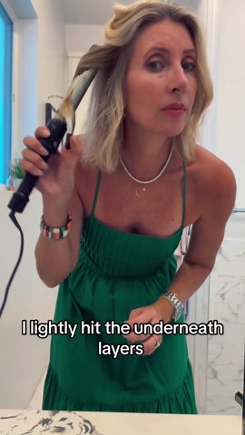 Melanie Knopke on Instagram: "Wavy, slightly messy bob tutorial! I will never part with my $10 conair iron thats easily 15 years old! 1” works best for my hair. And tresemme is the best hairspray for hold!"