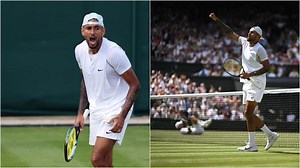 WATCH: Nick Kyrgios wins an insane point leaving Novak Djokovic on the floor in the Wimbledon finals