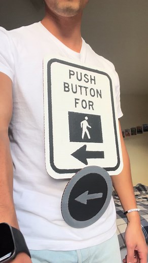 in my pedestrian crosswalk button era #halloween #costume #fyp