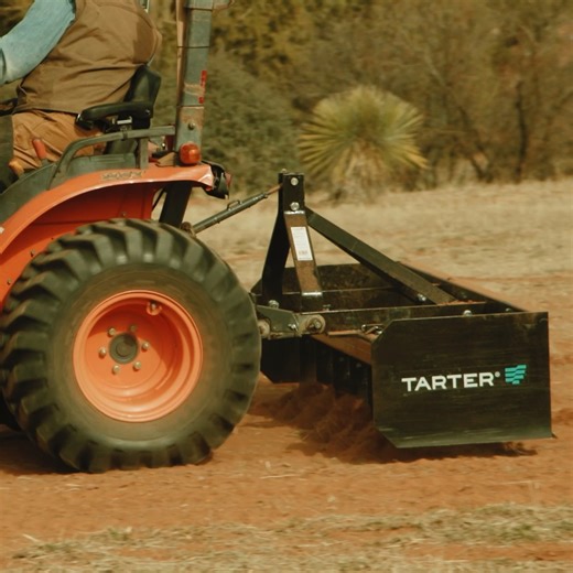 Introducing the versatile Box Blade from Tarter Farm and Ranch Equipment! This powerhouse tool easily tackles countless jobs, from collecting gravel to smoothing over rough spots. Say goodbye to ruts, washouts, and potholes, and hello to a perfectly leveled driveway. Put your tractor in reverse and let the rear blade work its magic on dirt and gravel. Your go-to solution for farm and ranch maintenance! 💪 #TarterEquipment #BoxBlade #FarmLife #RanchLife #TractorTools | Tarter