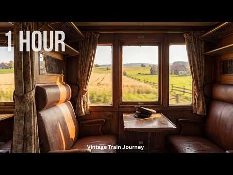1 Hour Vintage Train Journey - Old Analog Train Ride Ambience | 4K