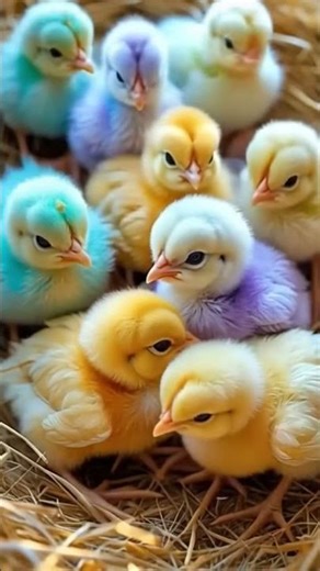 Cute Rainbow Chicks are Chirping Very Beautifully 🐥🌈