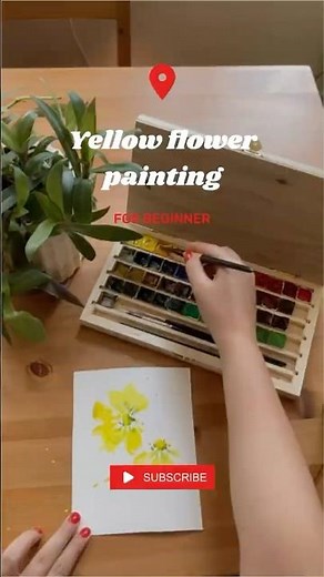 Learn to Paint Yellow Flowers | Easy Watercolor Tutorial for Beginners #watercoloreffect #watercolor
