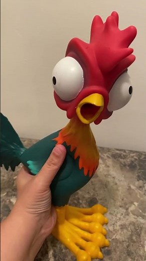 For eBay Disney MOANA Squeeze and Scream Hei Hei Toy 13" Chicken Rooster demo