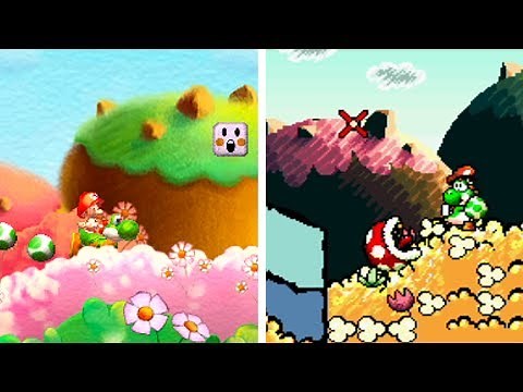Video Comparison - Yoshi's New Island / Yoshi's Island (SNES)