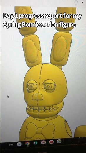 Day 1 Progress for My Spring Bonnie 3D Printed Action Figure #figure #fnaf #3dprinting #springtrap