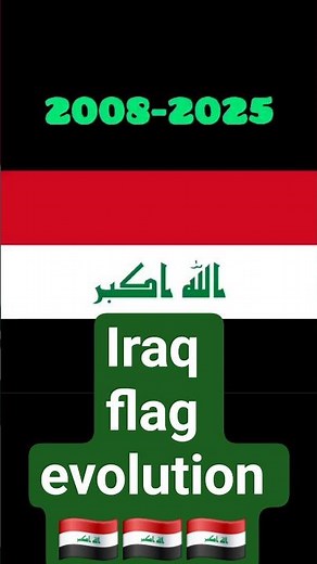 Evolution of Iraq flag 🇮🇶🇮🇶🇮🇶#iraq #history
