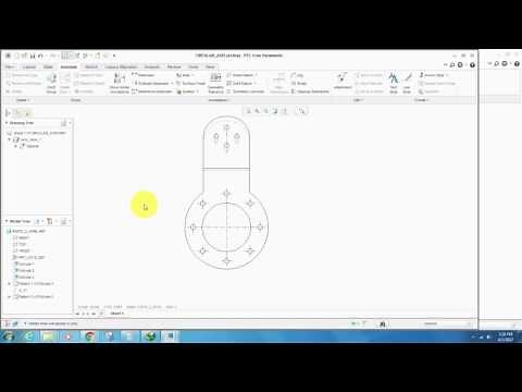 Creating a Reference Circle in Creo drawing